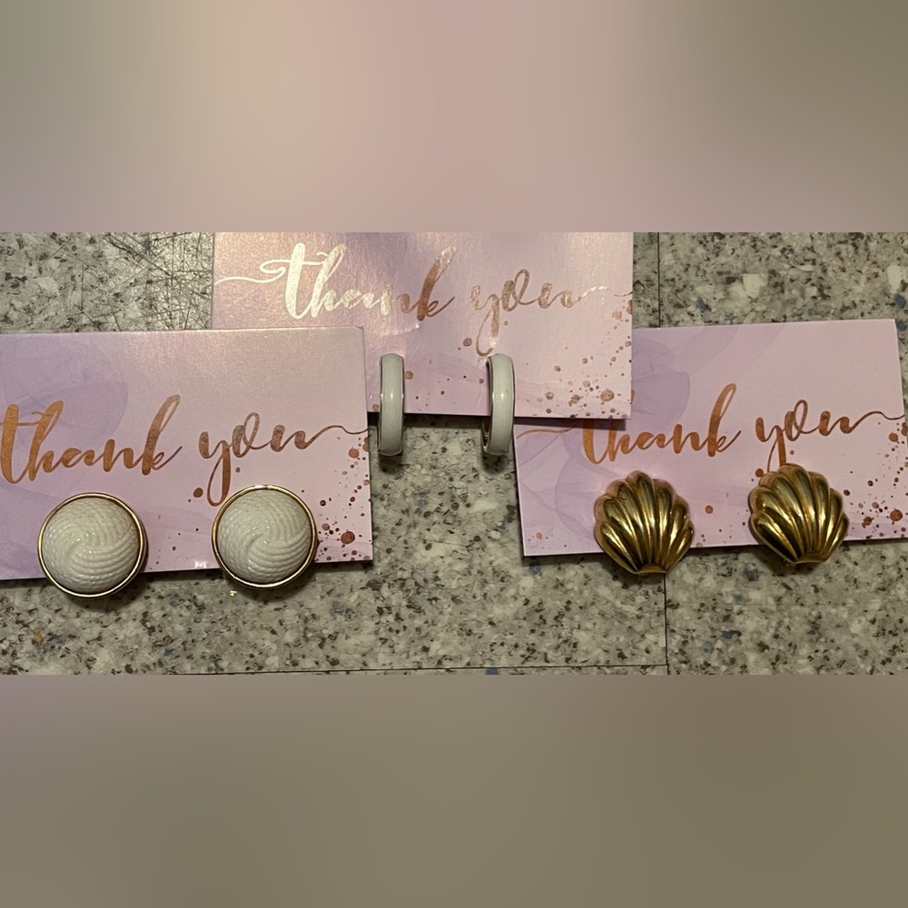 Monet Vintage Clip On Earrings Bundle of 3
